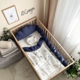 Подушка Msonya Коса вафля синій