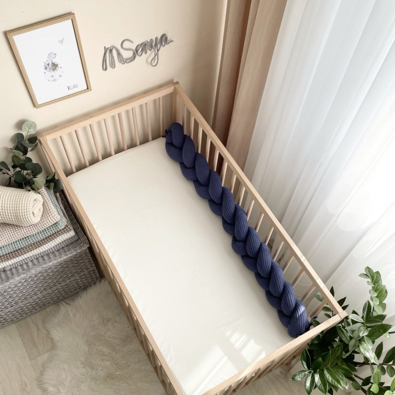 Подушка Msonya Коса вафля синій