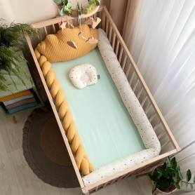 Подушка Msonya Коса вафля гірчиця