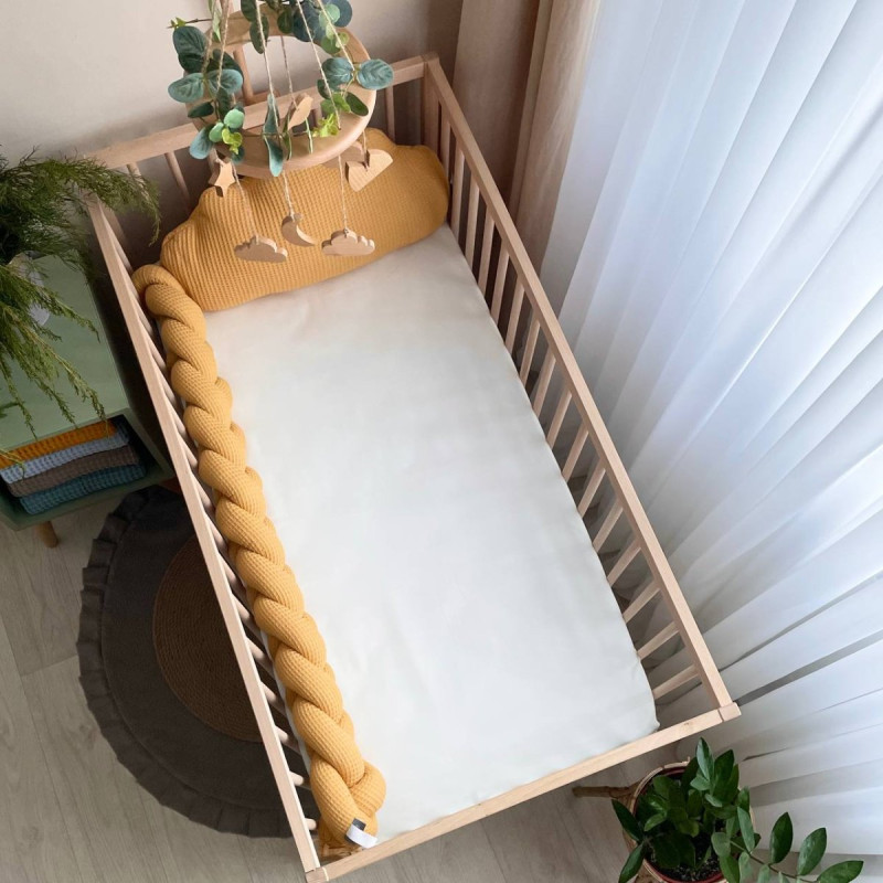 Подушка Msonya Коса вафля гірчиця