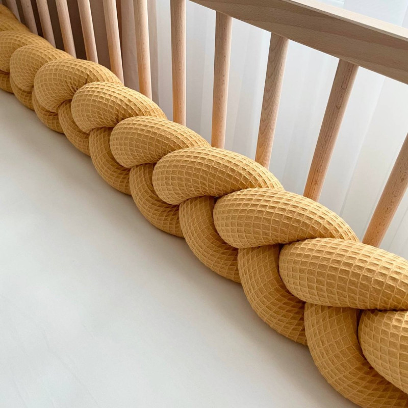 Подушка Msonya Коса вафля гірчиця