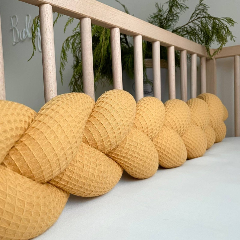 Подушка Msonya Коса вафля гірчиця