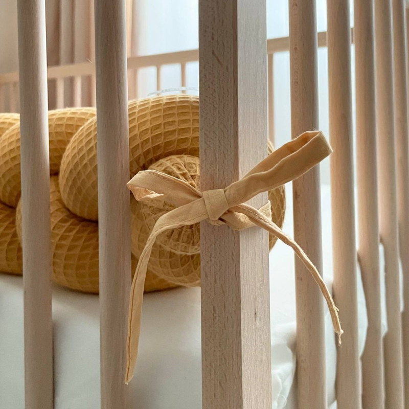 Подушка Msonya Коса вафля гірчиця