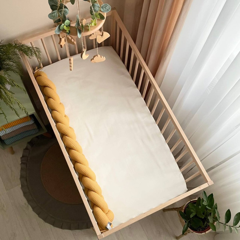 Подушка Msonya Коса вафля гірчиця