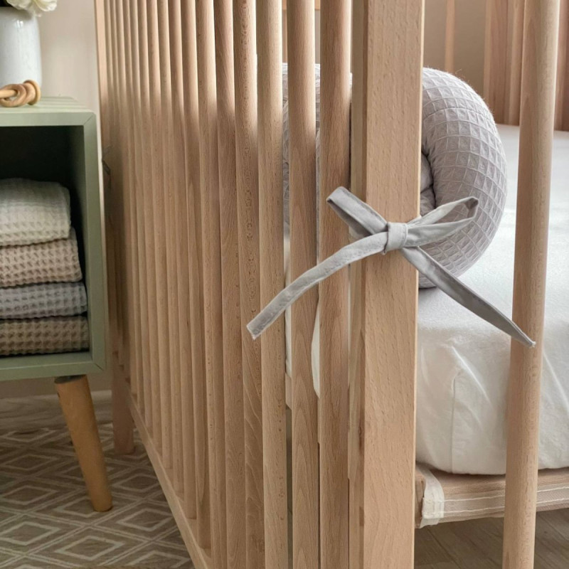 Подушка Msonya Коса вафля сірий