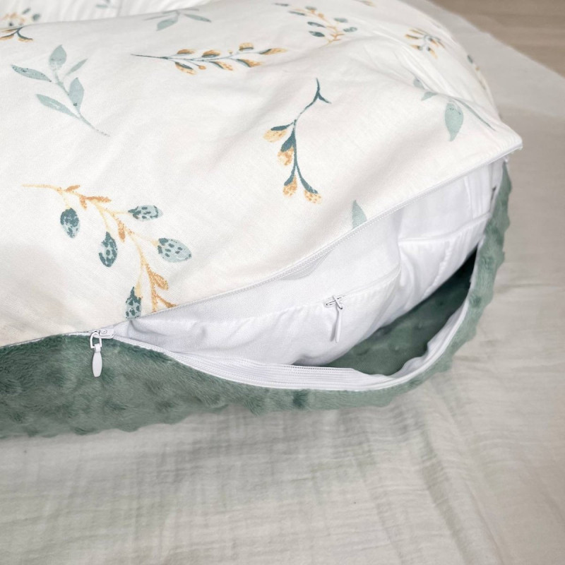 Подушка Msonya Minky/поплін Гілочки котики м'ята