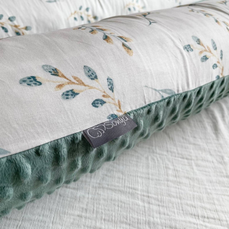 Подушка Msonya Minky/поплін Гілочки котики м'ята