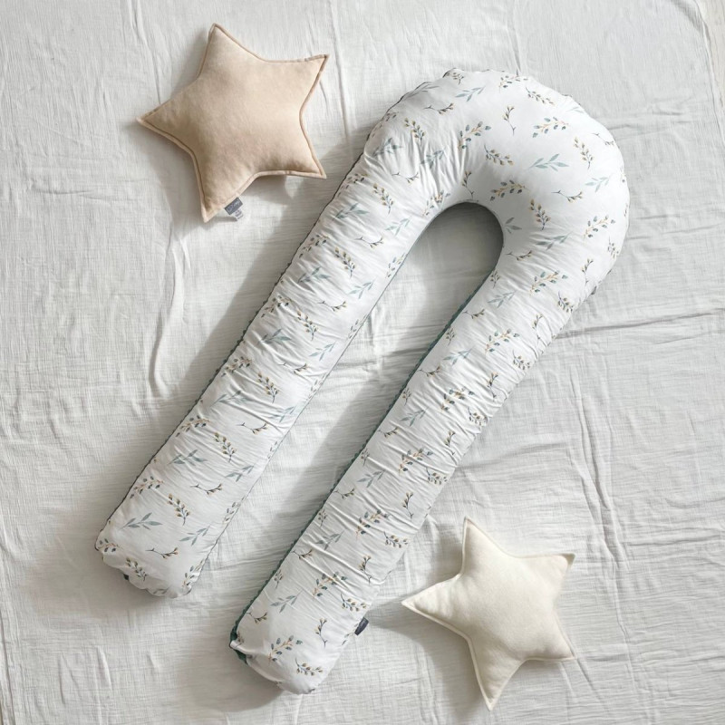 Подушка Msonya Minky/поплін Гілочки котики м'ята