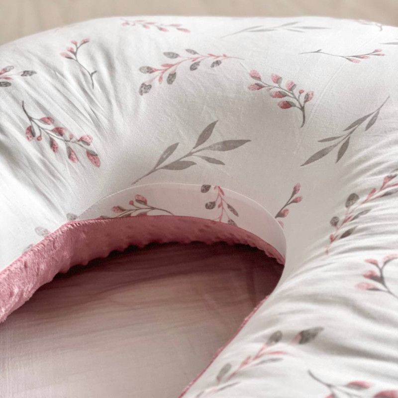 Подушка Msonya Minky/поплін Гілочки котики пудра