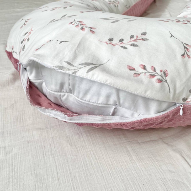 Подушка Msonya Minky/поплін Гілочки котики пудра