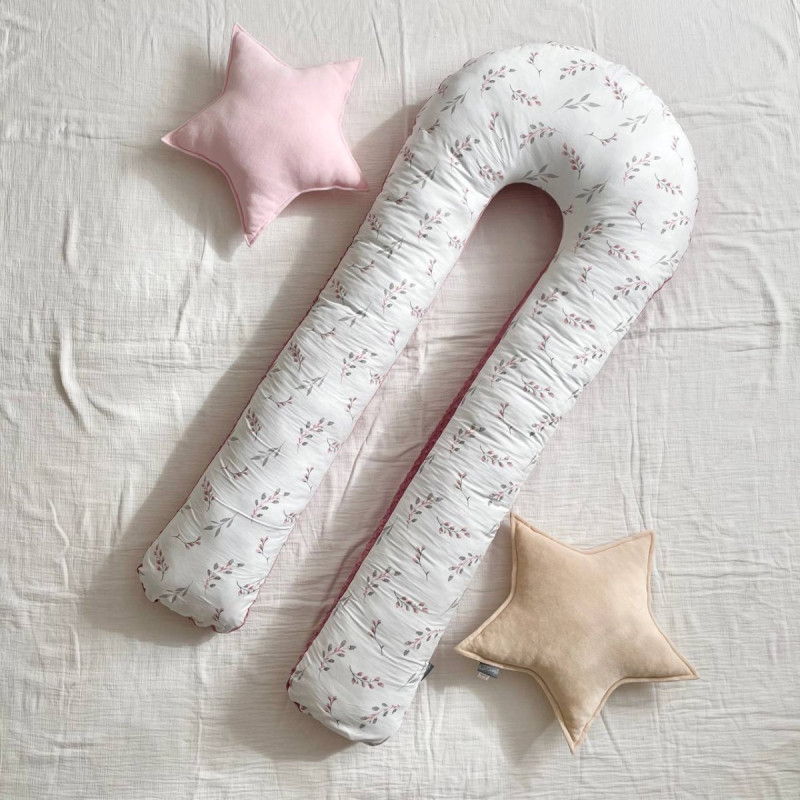 Подушка Msonya Minky/поплін Гілочки котики пудра