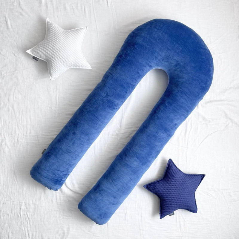 Подушка Msonya велюр/поплін Мармур джинс