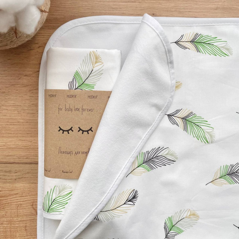 Пелюшка Msonya непромокаюча Перо м'ята 45х75