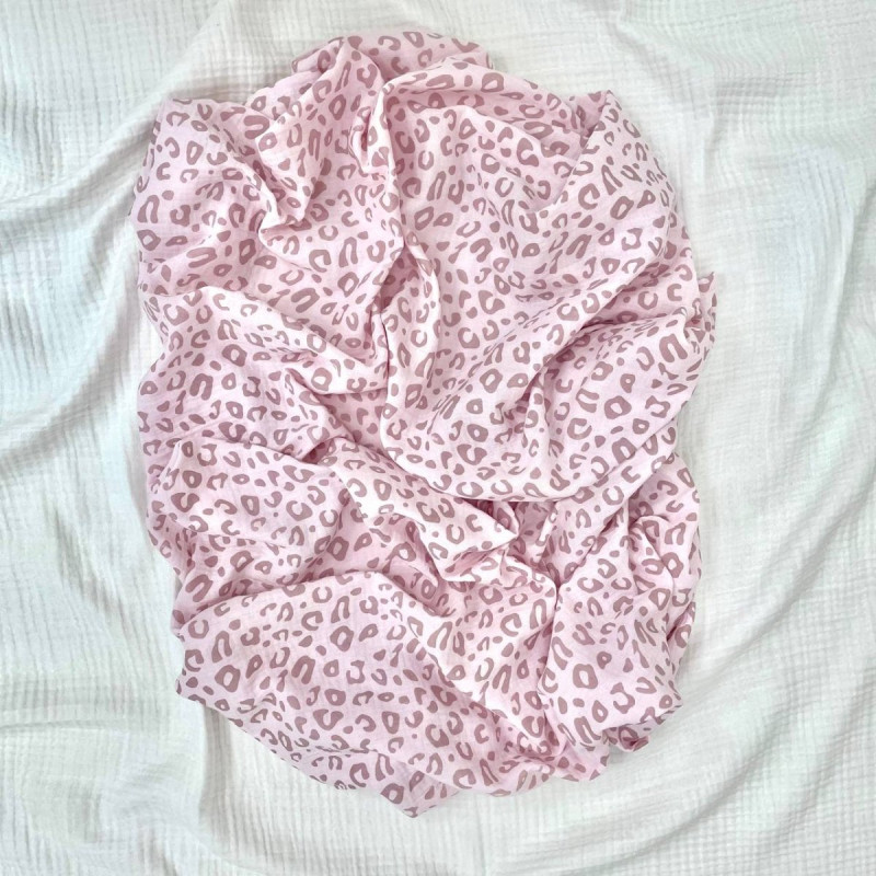 Пелюшка Msonya муслін Леопард на рожевому 95х135