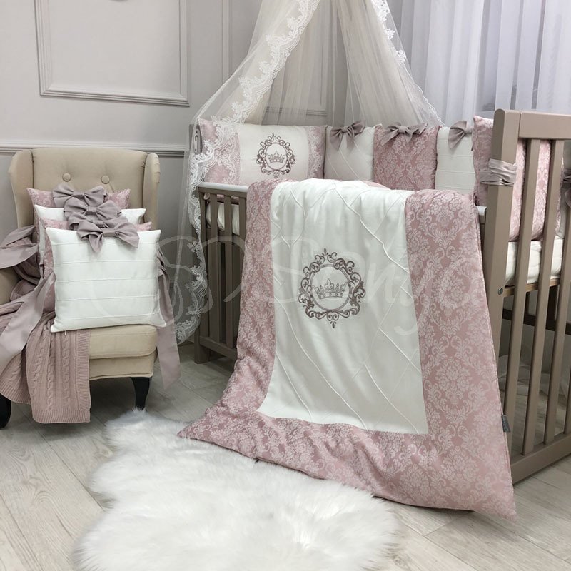 Постільна білизна Msonya комплект Elegance, 7 одиниць запорошена троянда