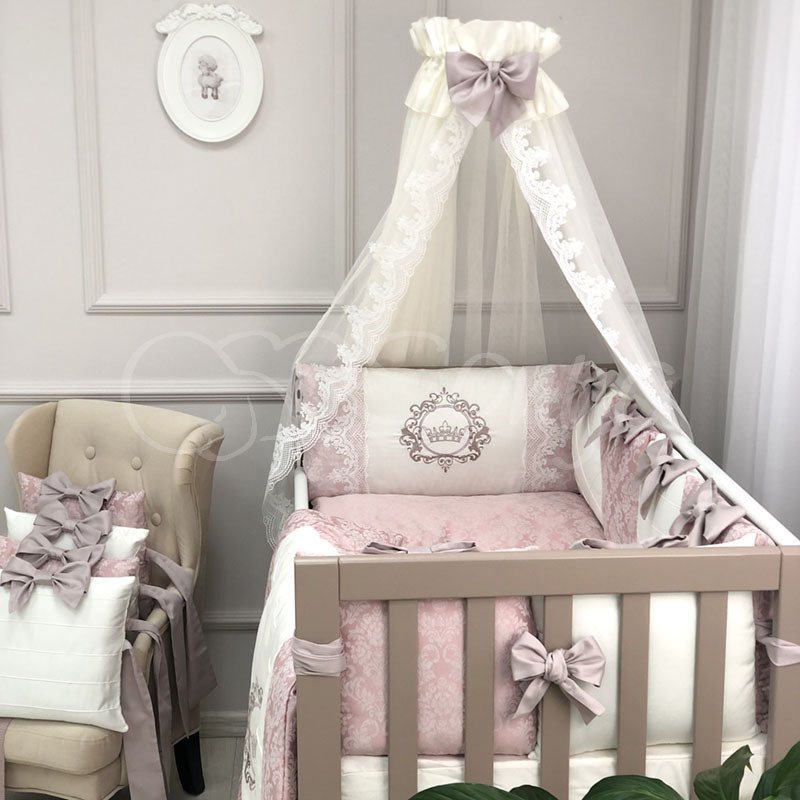 Постільна білизна Msonya комплект Elegance, 7 одиниць запорошена троянда