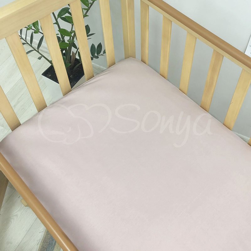 Постільна білизна Msonya Простирадло дитяче 60х120 см темна пудра
