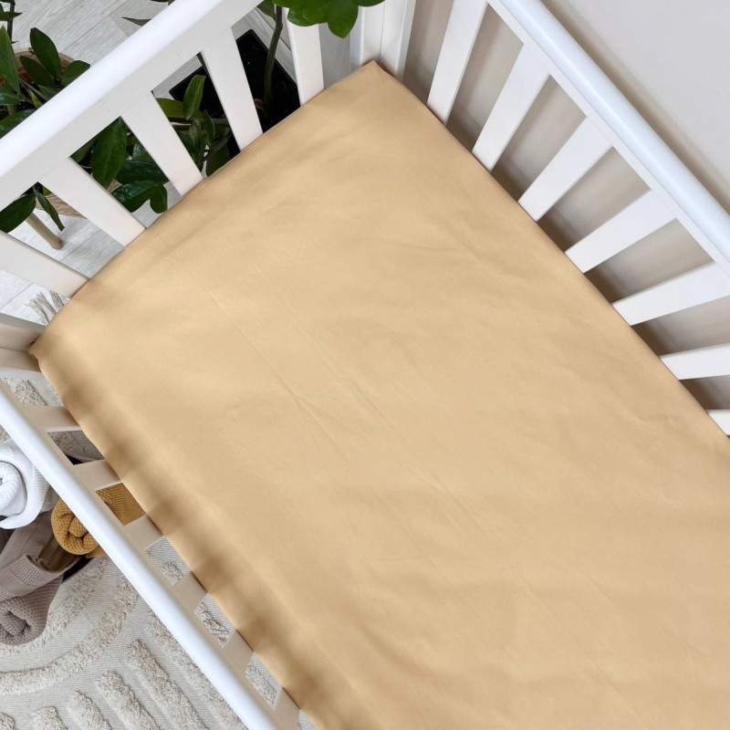 Постільна білизна Msonya Простирадло дитяче темна гірчиця н/р