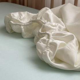 Постільна білизна Msonya Простирадло сатин молочне