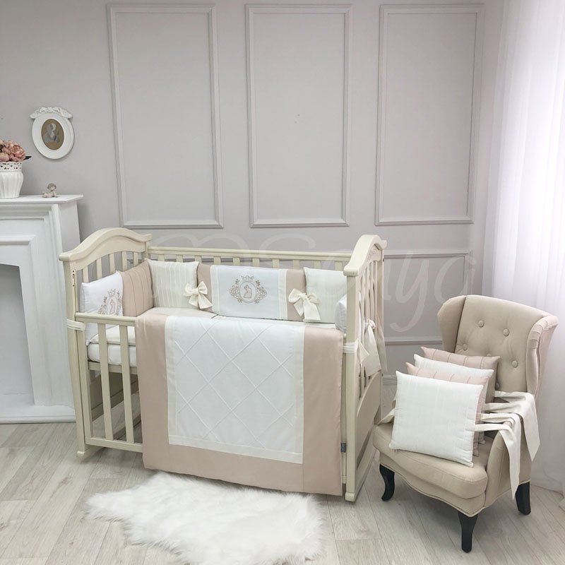 Постільна білизна Msonya комплект Royal, 7 одиниць крем