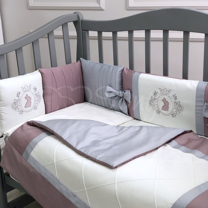 Постільна білизна Msonya комплект Royal, 7 одиниць пудра