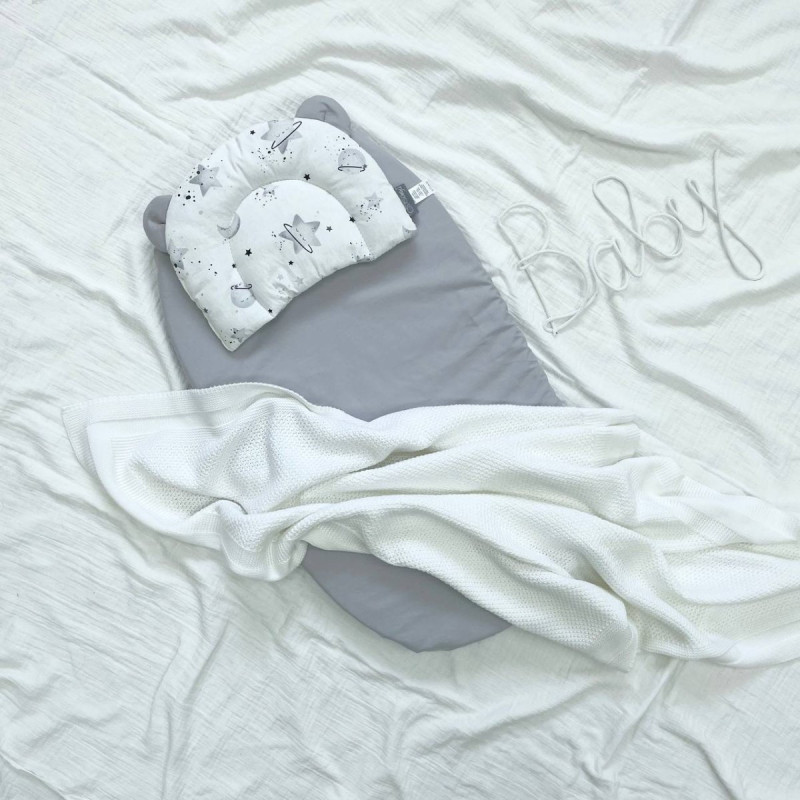 Постільна білизна Msonya Простирадло у візочок сіре