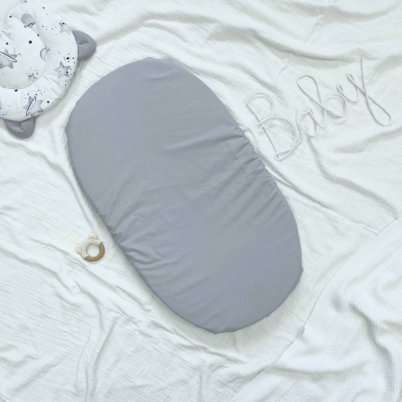 Постільна білизна Msonya Простирадло у візочок сіре