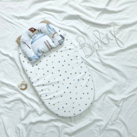 Постільна білизна Msonya Простирадло у візочок трикутники теракот