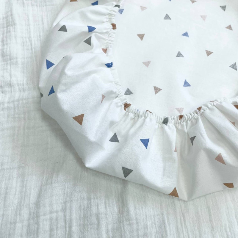 Постільна білизна Msonya Простирадло у візочок трикутники теракот