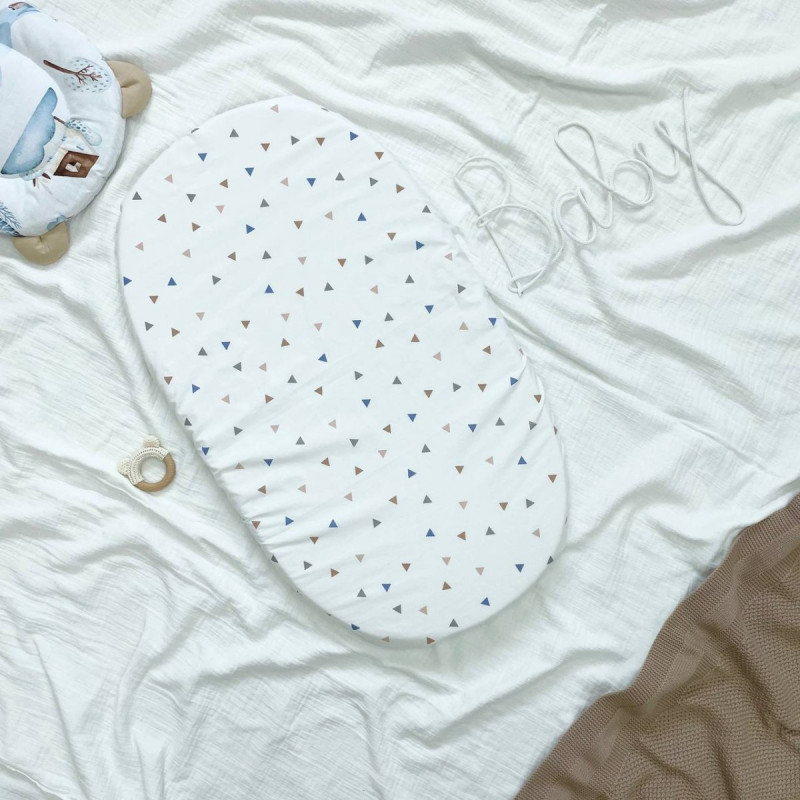 Постільна білизна Msonya Простирадло у візочок трикутники теракот