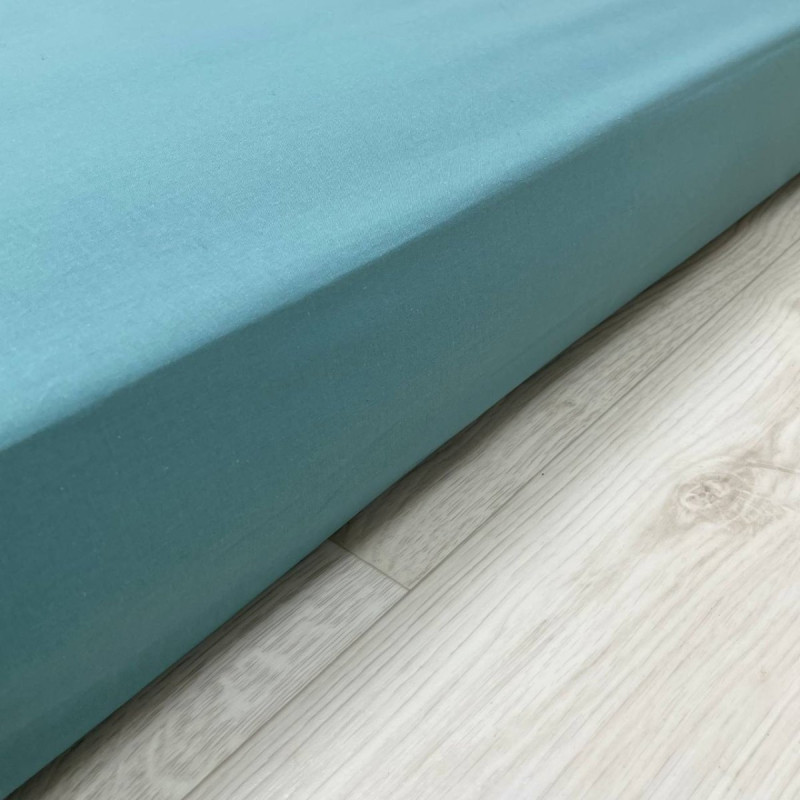 Постільна білизна Msonya Простирадло однотонне аквамарин