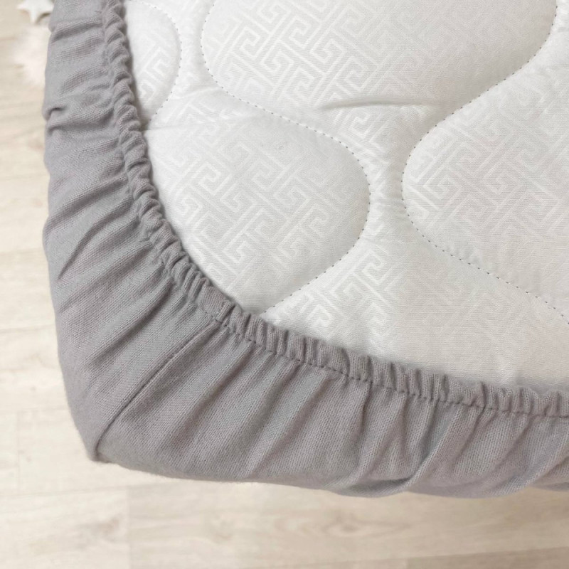 Постільна білизна Msonya Простирадло фланель Сіре