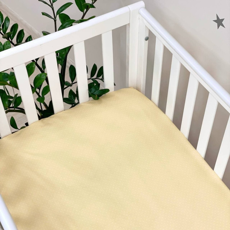 Постільна білизна Msonya Простирадло дитяче горошок на жовтому н/р