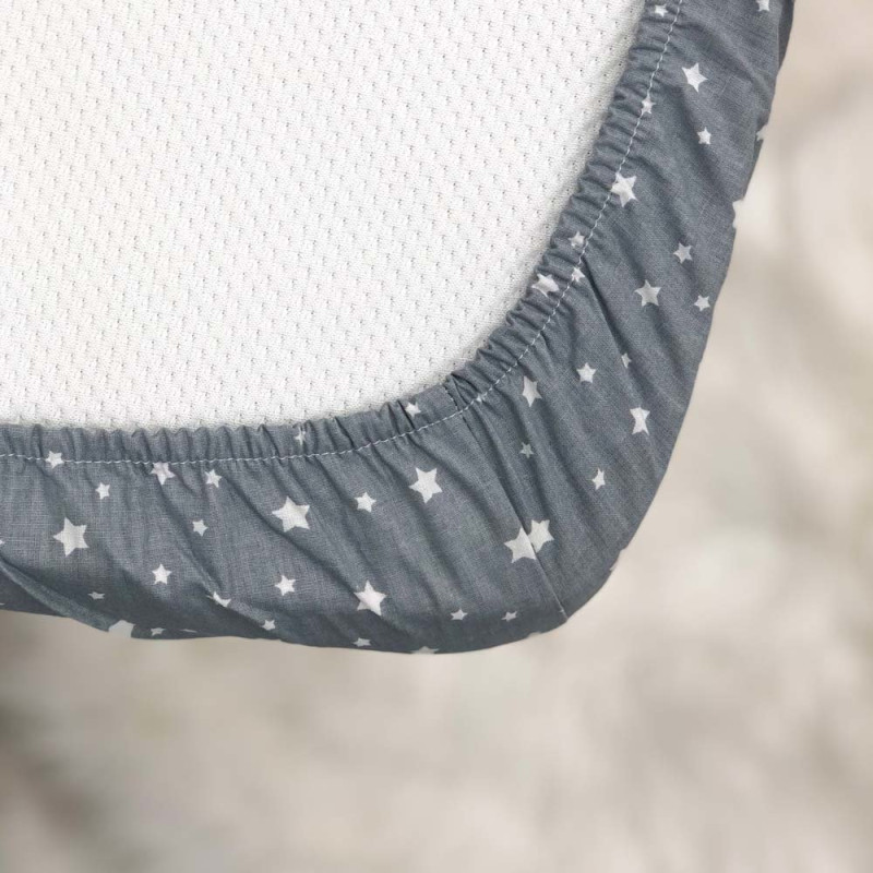 Постільна білизна Msonya Простирадло дитяче 60х120 см зірка біла на графіті