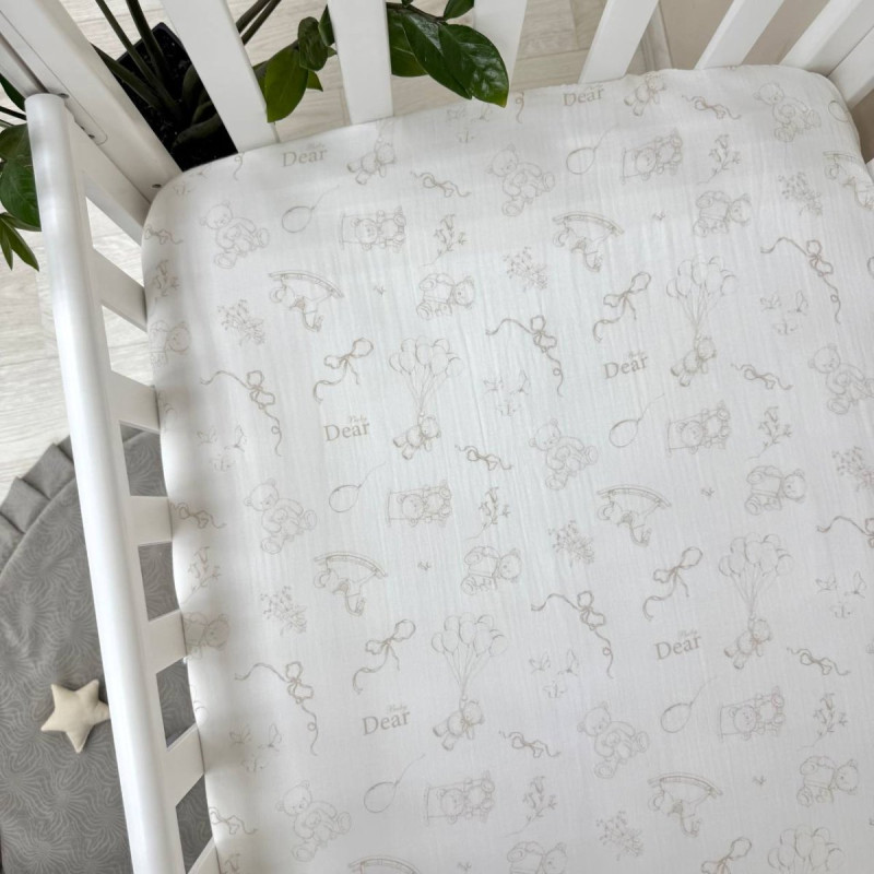 Постільна білизна Msonya Простирадло з малюнком бежевий 1716702