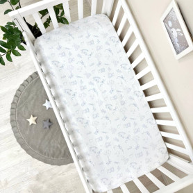 Постільна білизна Msonya Простирадло з малюнком блакитний