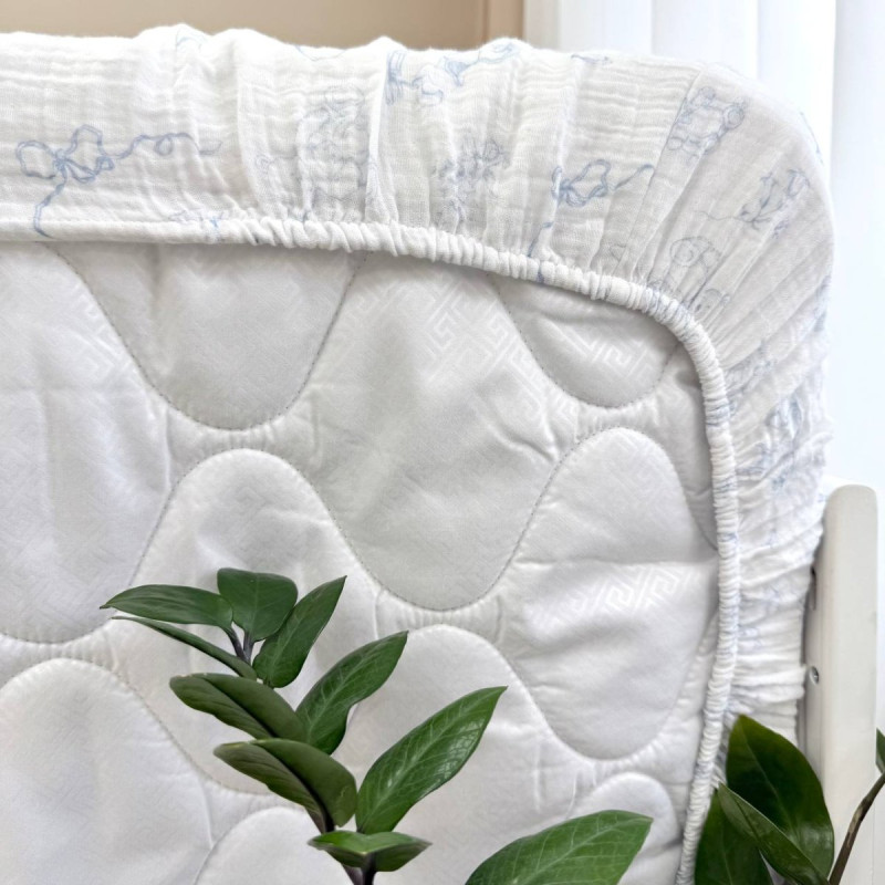 Постільна білизна Msonya Простирадло з малюнком блакитний