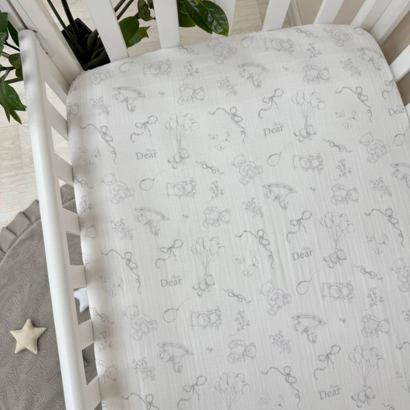 Постільна білизна Msonya Простирадло з малюнком сірий 1716752