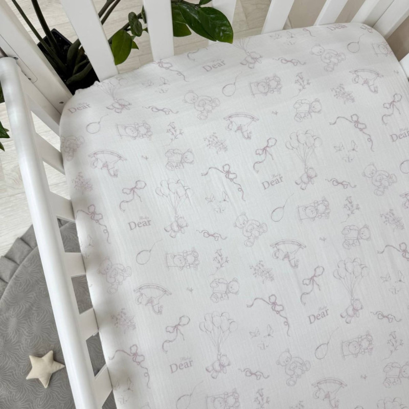 Постільна білизна Msonya Простирадло з малюнком пудра 1716779