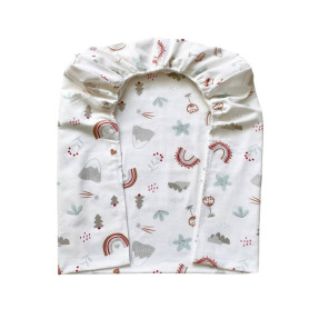 Постільна білизна Msonya Простирадло фланель Гори, веселки