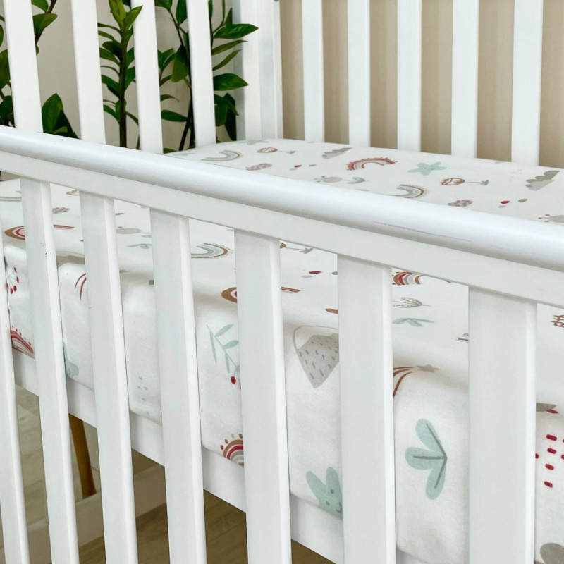 Постільна білизна Msonya Простирадло фланель Гори, веселки