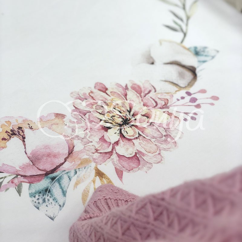 Постільна білизна Msonya Простирадло дитяче з друком 120х60 см Heart and flowers