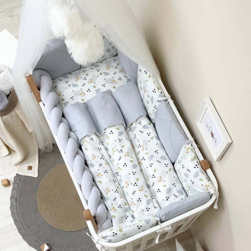 Постільна білизна Msonya комплект Happy night, 6 елементів Овечки сірі