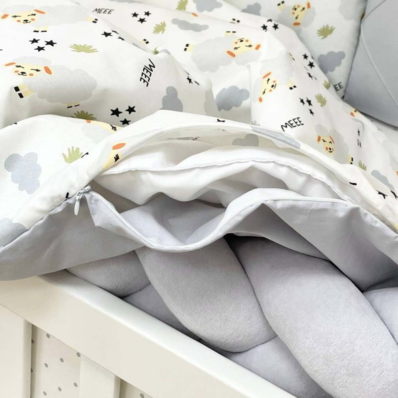 Постільна білизна Msonya комплект Happy night, 6 елементів Овечки сірі