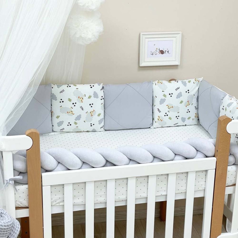 Постільна білизна Msonya комплект Happy night, 6 елементів Овечки сірі