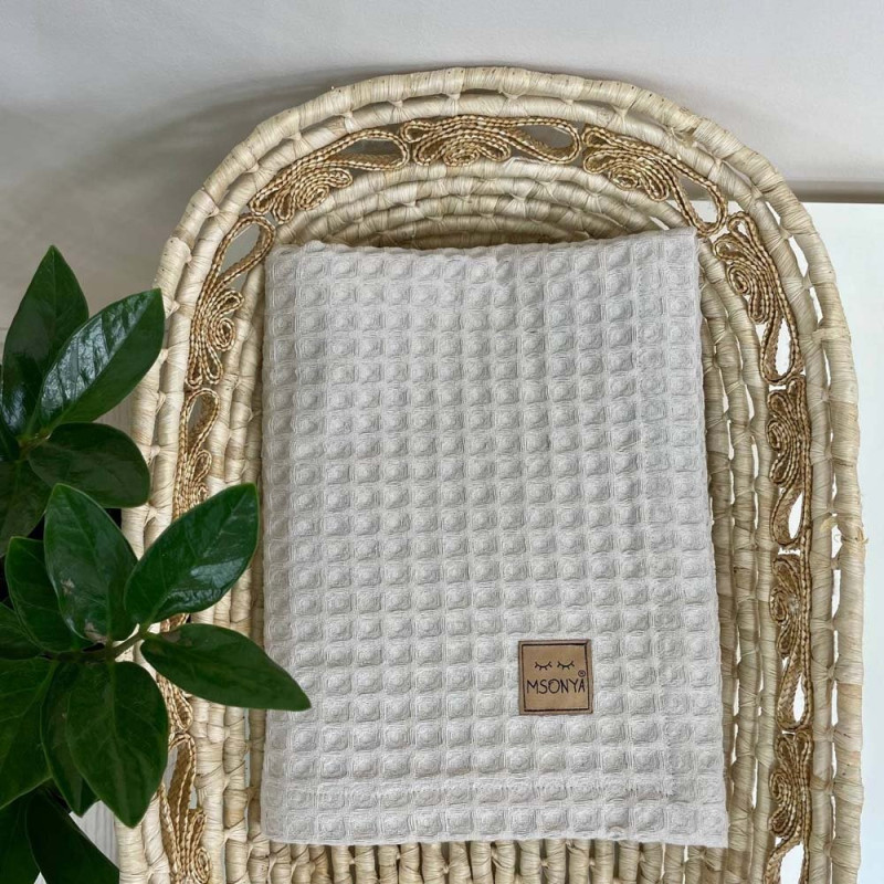 Плед Msonya вафля Грецька 80х100 см моко