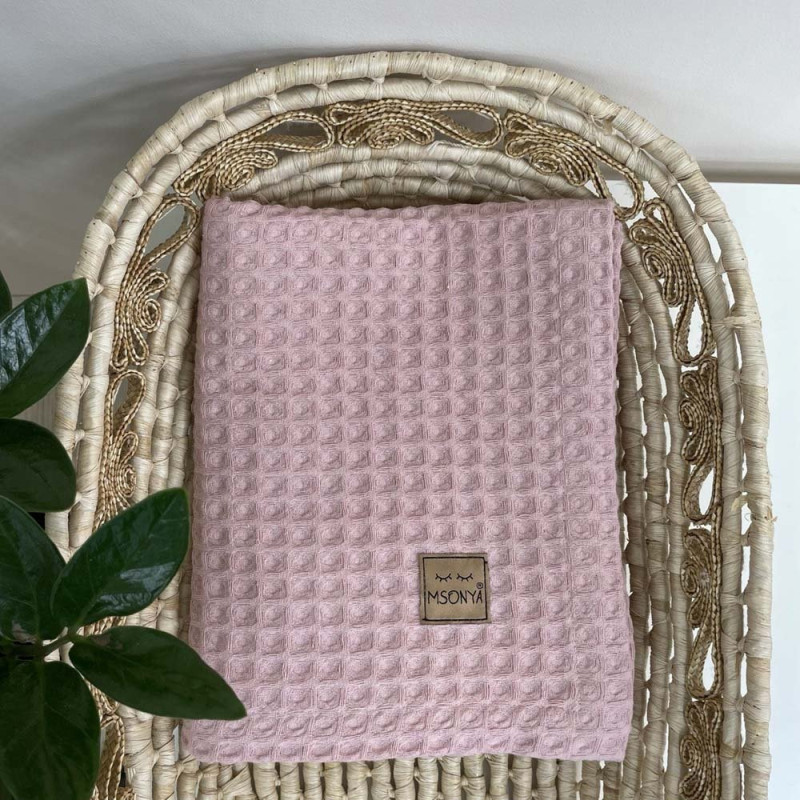 Плед Msonya вафля Грецька 80х100 см пудра