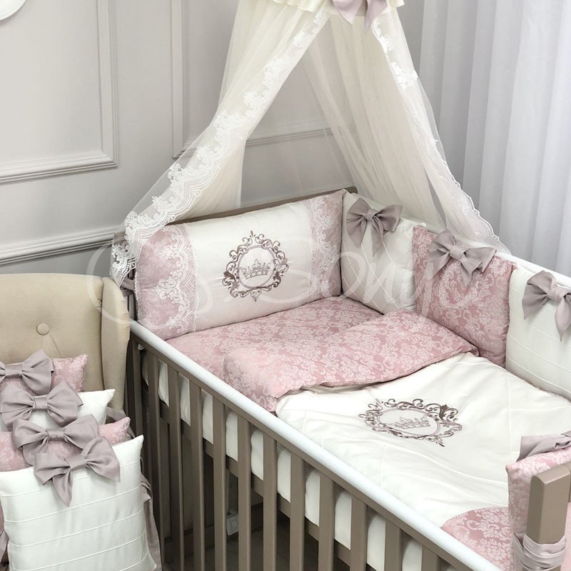 Постільна білизна Msonya комплект Elegance, 6 одиниць запорошена троянда