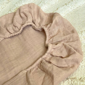 Постільна білизна Msonya Простирадло у візочок муслін Бежевий