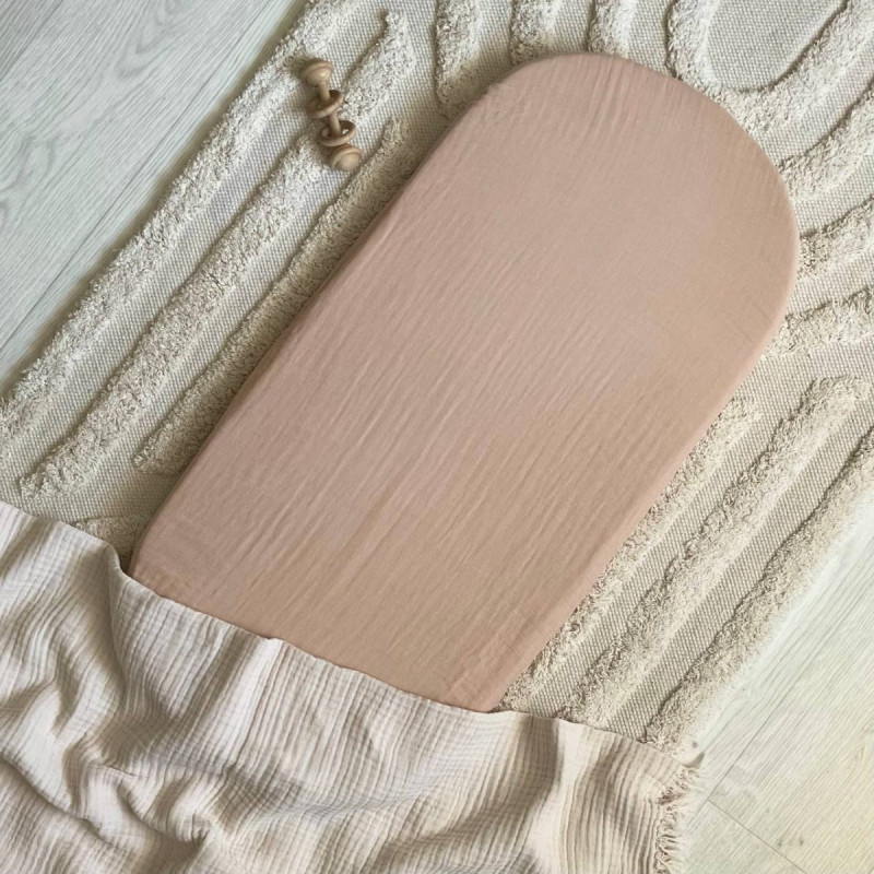 Постільна білизна Msonya Простирадло у візочок муслін Бежевий